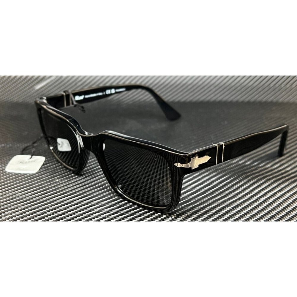 Persol Black 55mm Polarized Mens Sunglasses